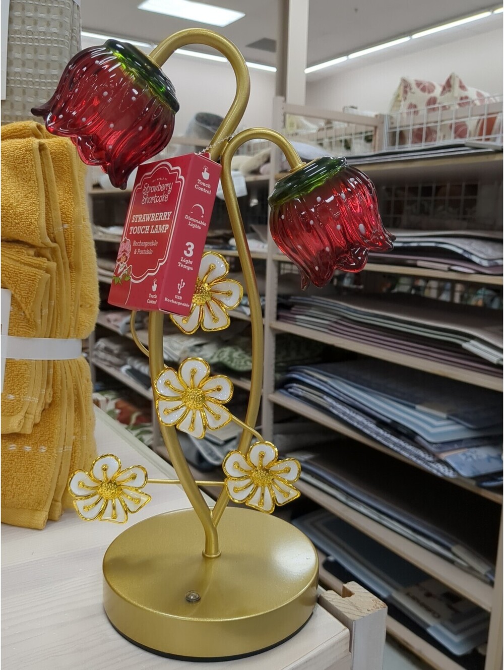 Strawberry Shortcake Touch Lamp USB Rechargeable Glass Dimmable Light VIRAL